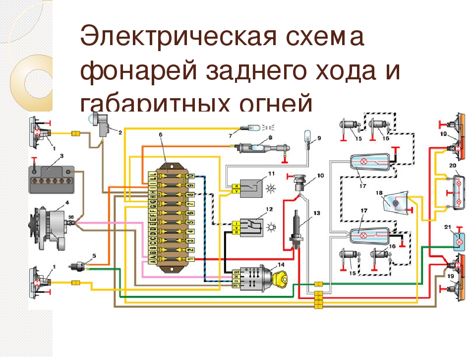 Схема проводки 2102