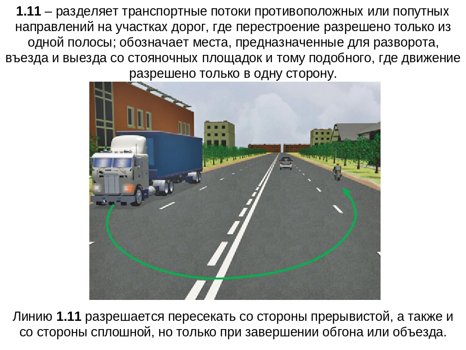 Линия разделяющая транспортные потоки противоположных направлений